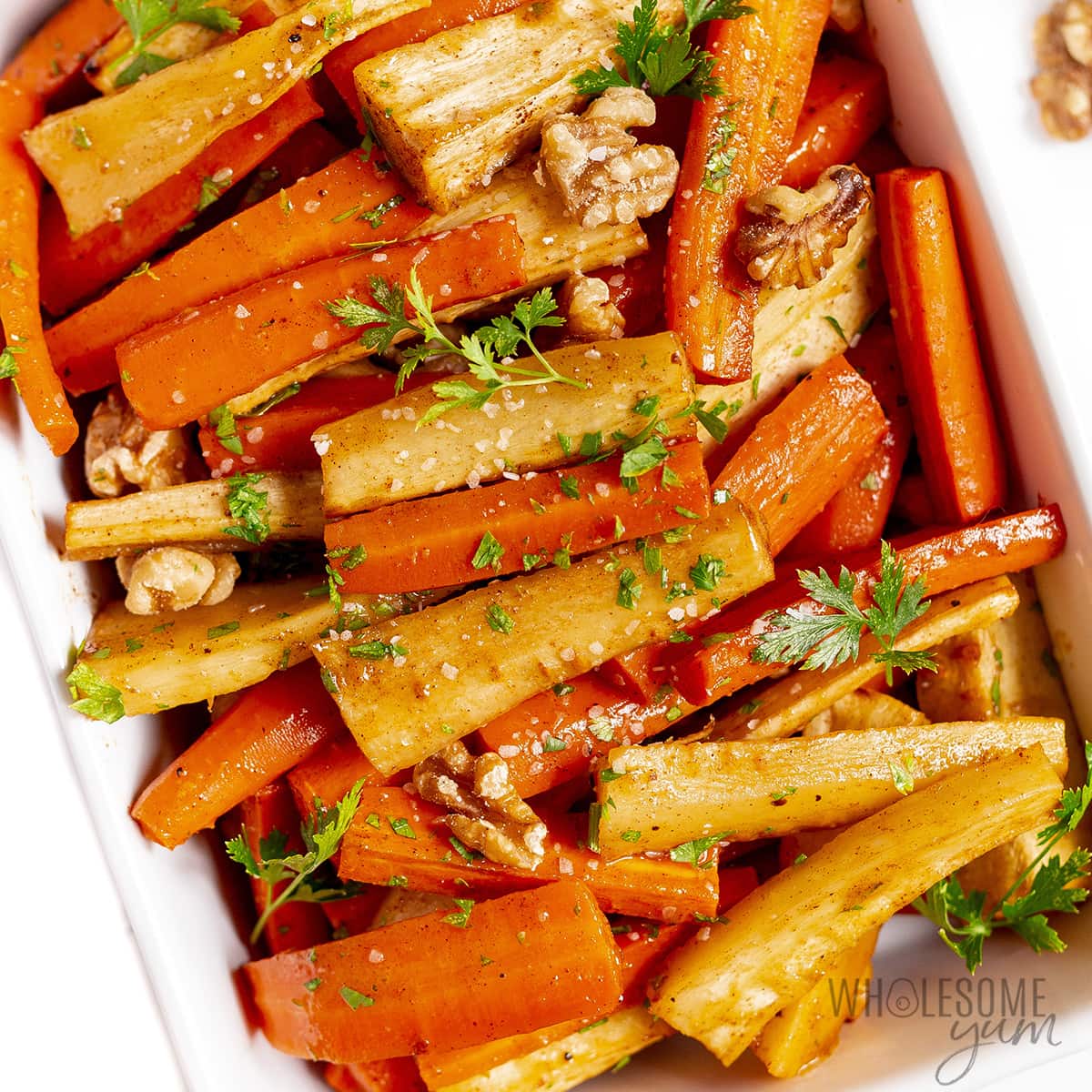 Roasted Carrots and Parsnips with Honey